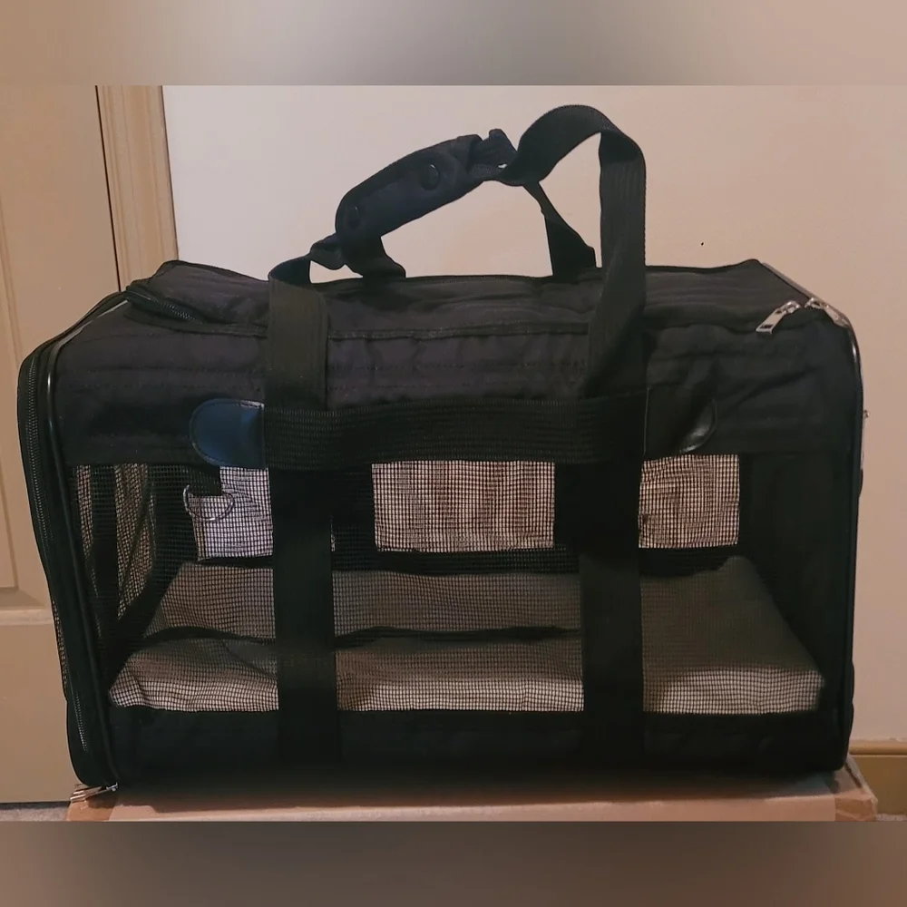 Pet Carrier Soft Sided Mesh Travel Tote For Small Dog or Cat